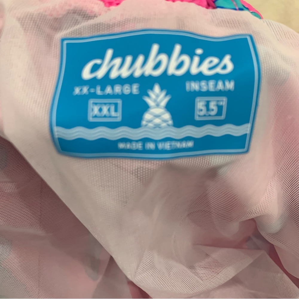 Chubbies "The Toucan Do Its" classic swim trunks pink size XXL Vacay Beach - Picture 6 of 6